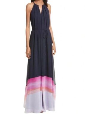 Ted Baker Amirah Marina Mosaic Halter Maxi Dress - Size 4